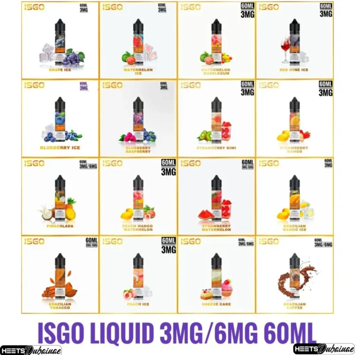 Best ISGO E Liquid 60ml 3mg/6mg in Dubai UAE