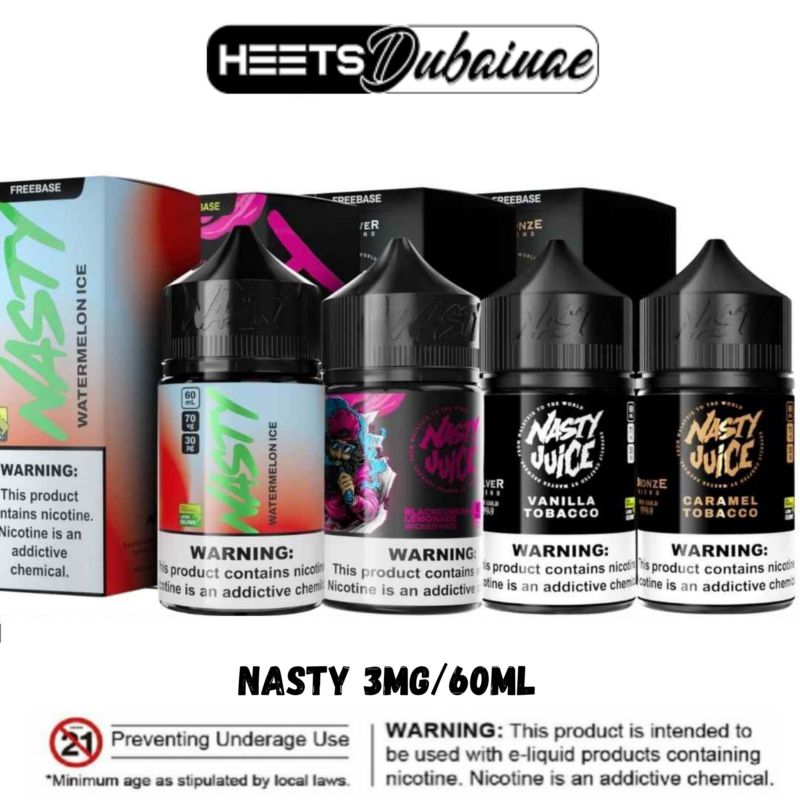 NASTY E-LIQUID 60ML 3MG NICOTINE ALL FLAVORS
