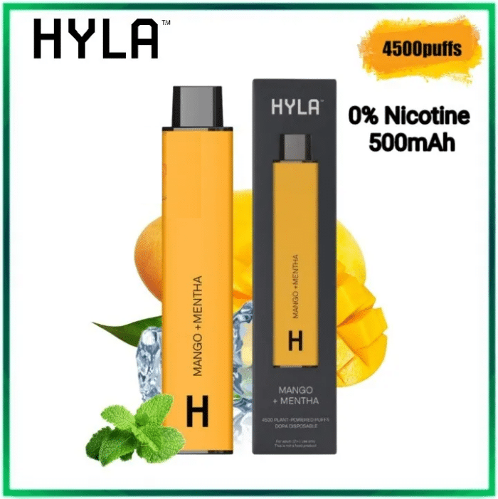 HYLA 0 Nicotine Disposable Vape Mango Mentha