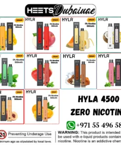 Zero Nicotine Disposable | HYLA 4500 Puffs