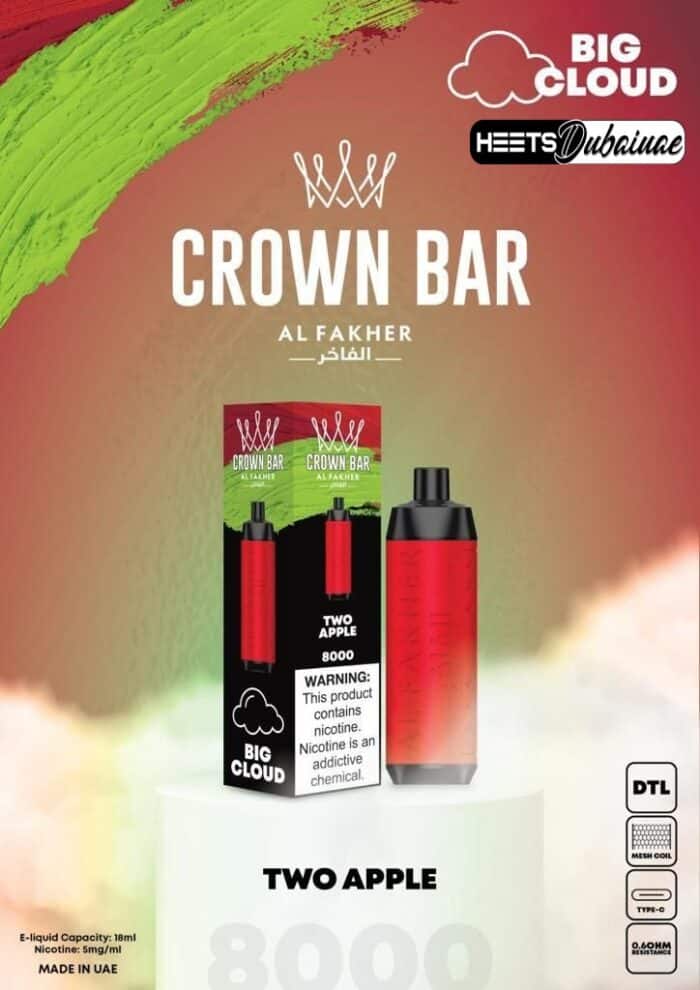 al fakher crown bar two apple disposable vape in dubai uae