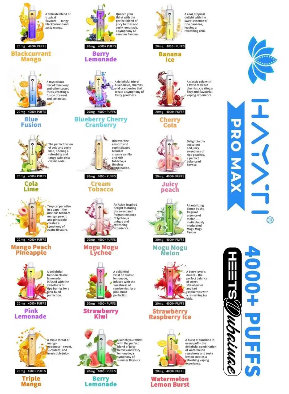 Hayati Pro Max 4000 Puffs Disposable Vape
