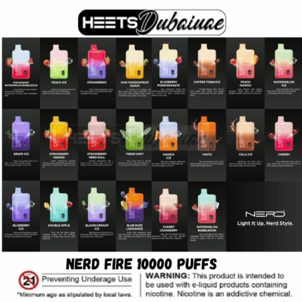NERD Fire 10000 Puffs 20mg/2% Disposable Vape in Dubai