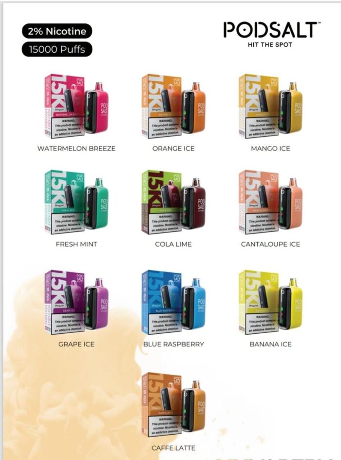 Podsalt 15000 Puffs 20mg Disposable vape