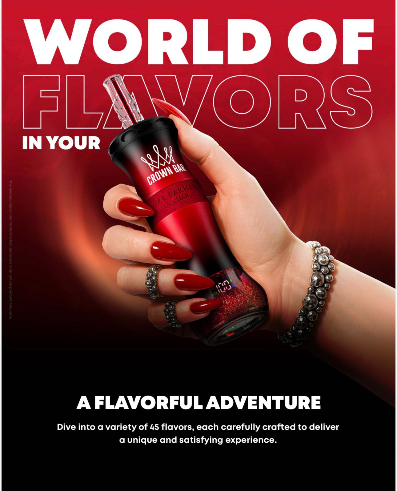 Crown Bar Al Fakher E Hose X 60000 Puffs Hookah Disposable Vape