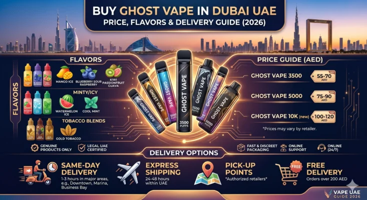 Buy Ghost Vape in Dubai UAE – Price, Flavors & Delivery Guide (2026)