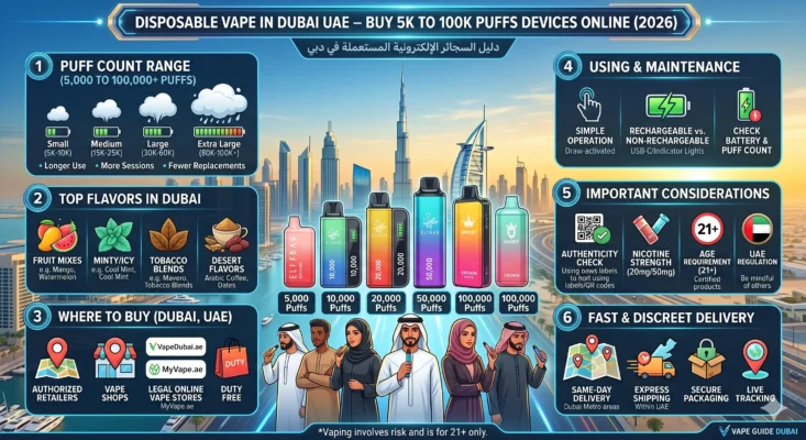 Disposable Vape in Dubai UAE – Buy 5K to 100K Puffs Devices Online