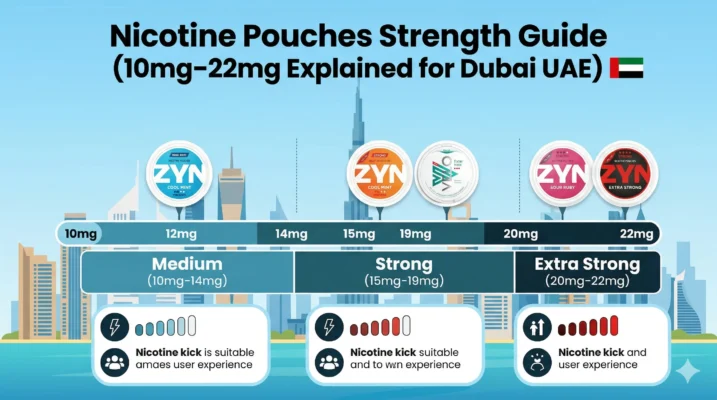 Nicotine Pouches Strength Guide (10mg–22mg Explained for Dubai UAE)